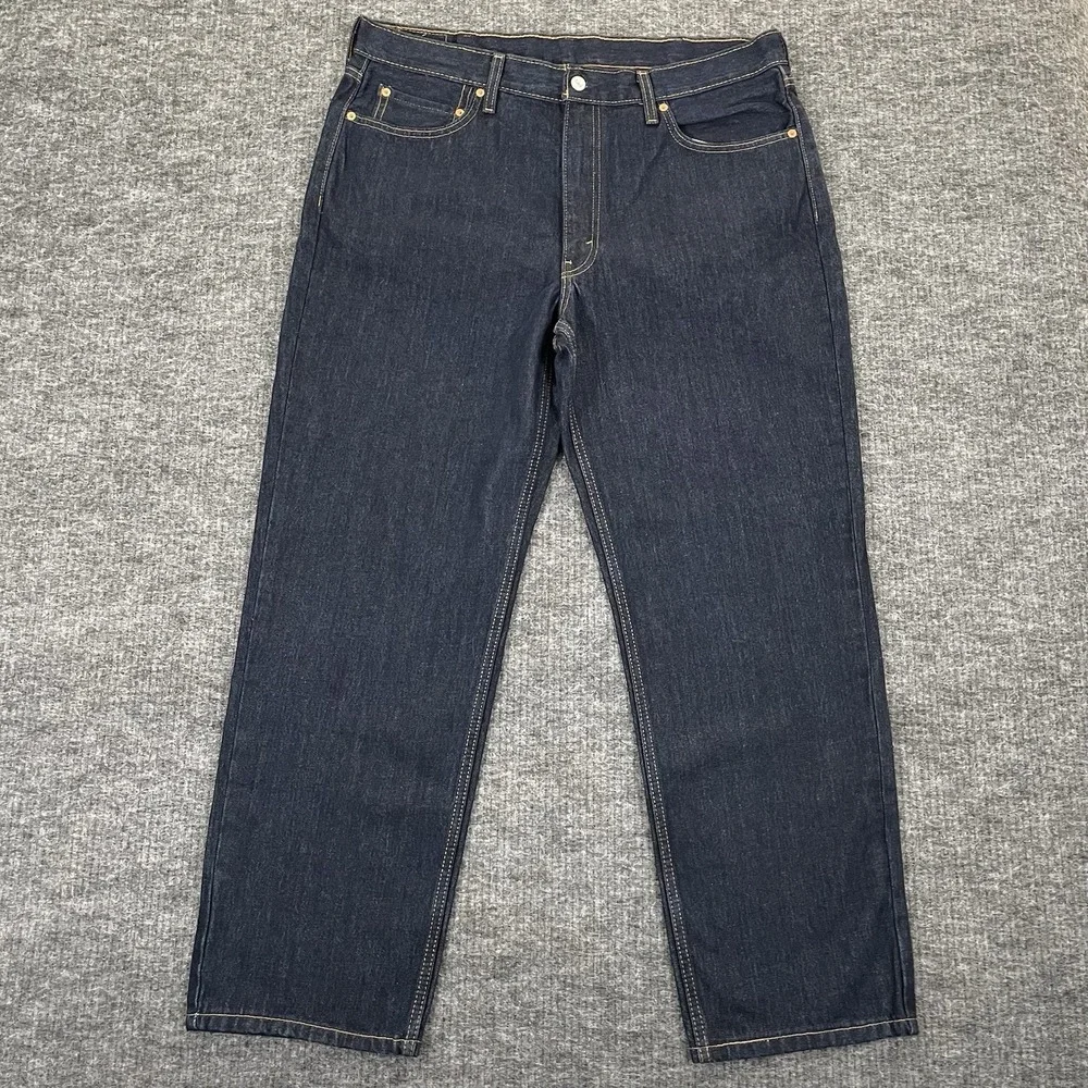 Levis 550 Men's Size 38x30 Blue Denim‎ 5 Pocket Straight Leg Jeans